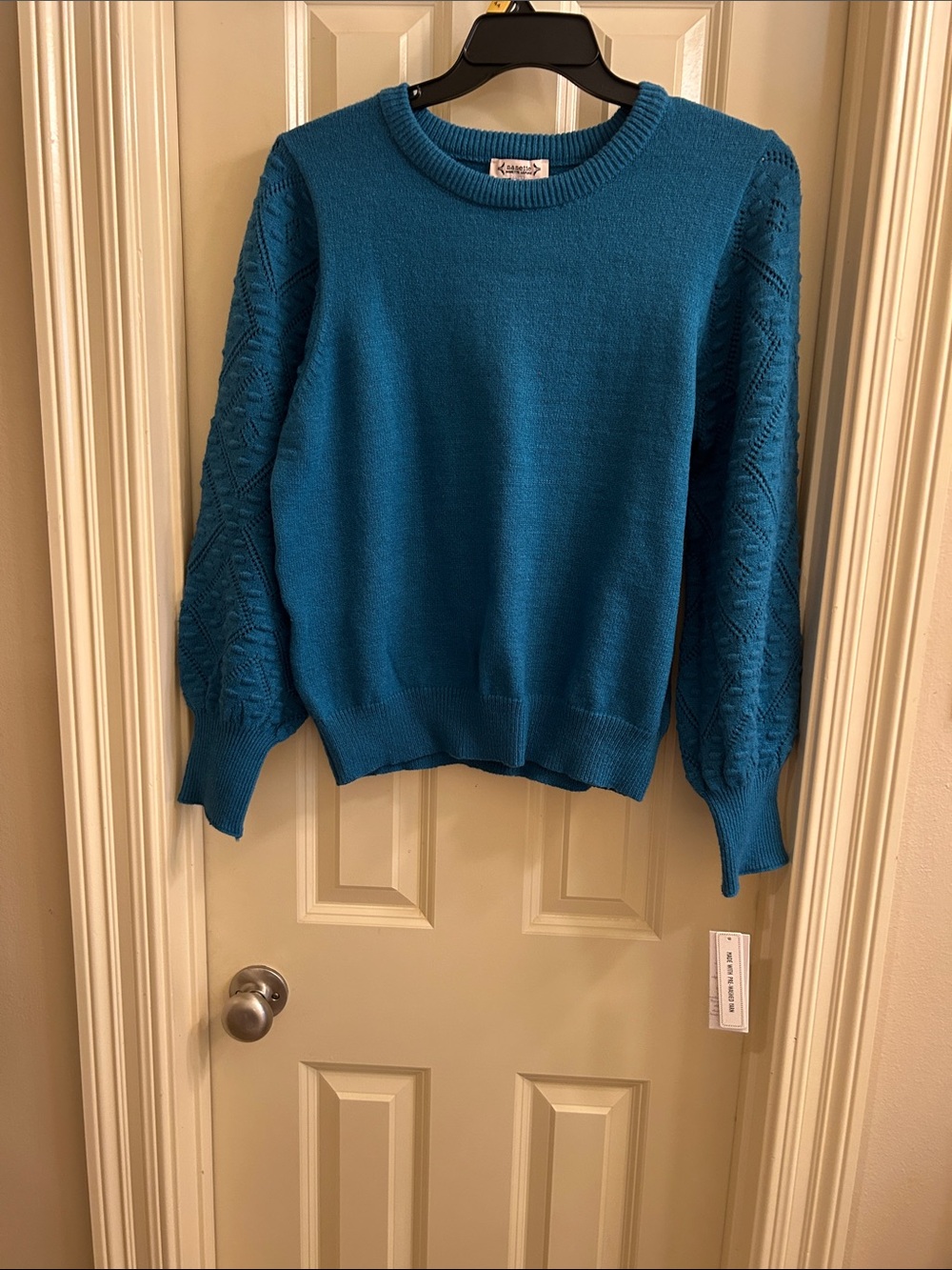 Nanette Lepore Teal Scoop-Neck Lightweight Sweater